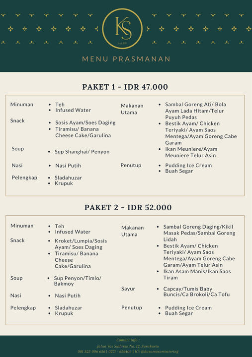 Menu Prasmanan 1