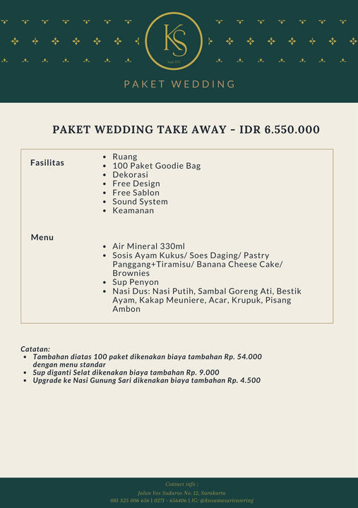 Paket Wedding Take Away